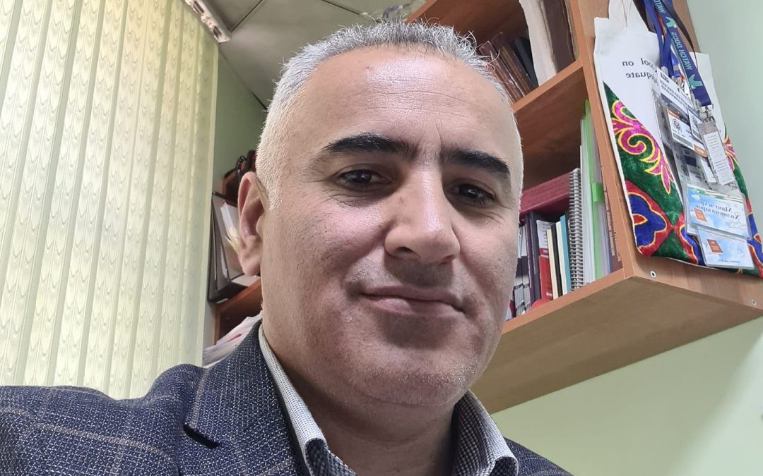 A picture of Manuchehr Kholiqnazarov, an imprisoned Tajik Laywer
